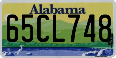 AL license plate 65CL748