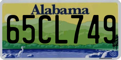 AL license plate 65CL749