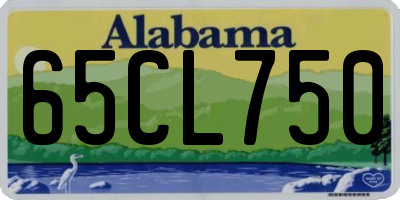 AL license plate 65CL750