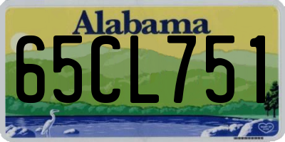 AL license plate 65CL751