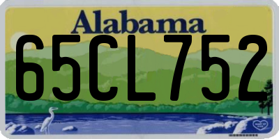 AL license plate 65CL752