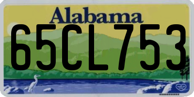 AL license plate 65CL753