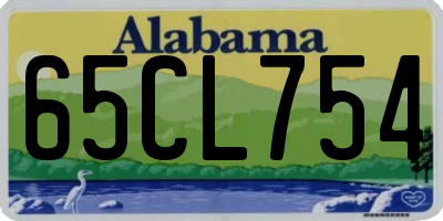 AL license plate 65CL754