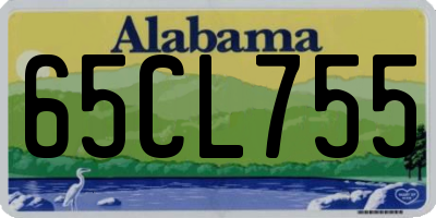 AL license plate 65CL755