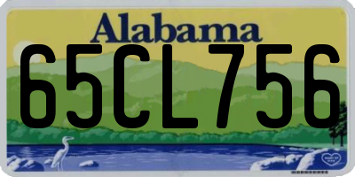 AL license plate 65CL756