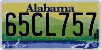 AL license plate 65CL757