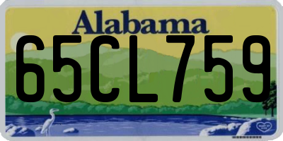 AL license plate 65CL759