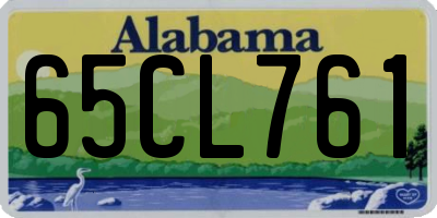 AL license plate 65CL761