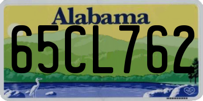 AL license plate 65CL762