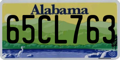 AL license plate 65CL763