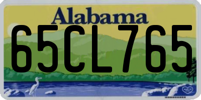 AL license plate 65CL765