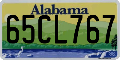 AL license plate 65CL767
