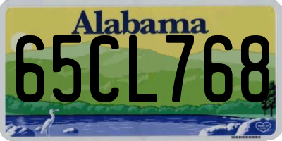 AL license plate 65CL768