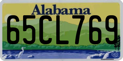 AL license plate 65CL769