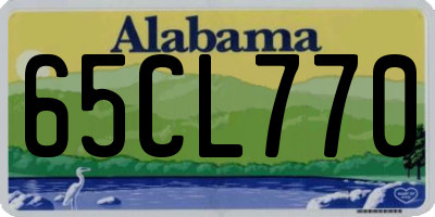 AL license plate 65CL770