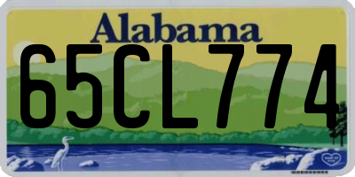 AL license plate 65CL774