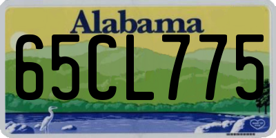 AL license plate 65CL775