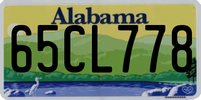AL license plate 65CL778