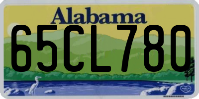 AL license plate 65CL780