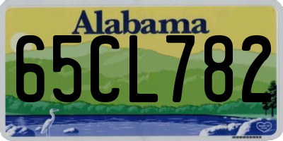 AL license plate 65CL782