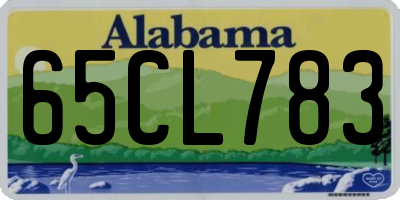 AL license plate 65CL783