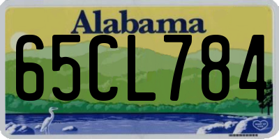 AL license plate 65CL784