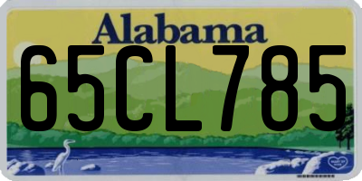 AL license plate 65CL785