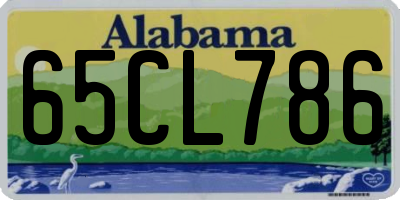 AL license plate 65CL786