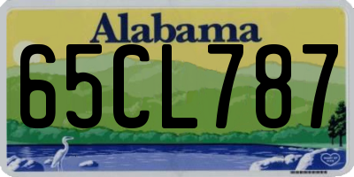 AL license plate 65CL787