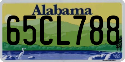 AL license plate 65CL788