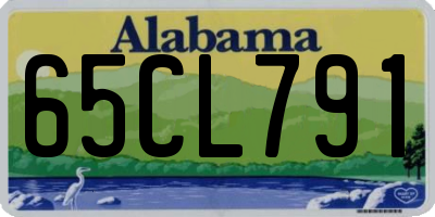 AL license plate 65CL791