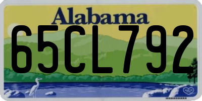 AL license plate 65CL792