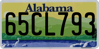 AL license plate 65CL793