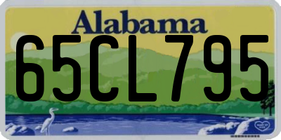 AL license plate 65CL795