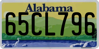 AL license plate 65CL796