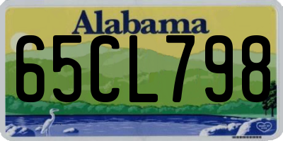 AL license plate 65CL798