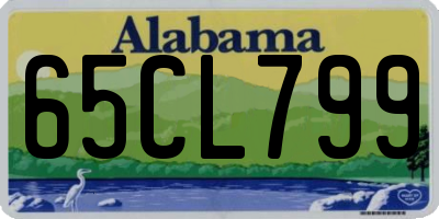 AL license plate 65CL799