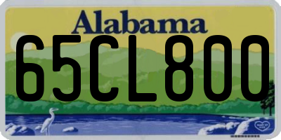 AL license plate 65CL800