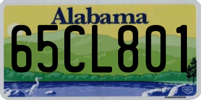AL license plate 65CL801