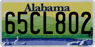 AL license plate 65CL802