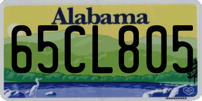 AL license plate 65CL805