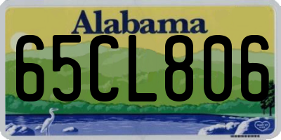 AL license plate 65CL806