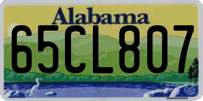 AL license plate 65CL807