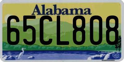 AL license plate 65CL808