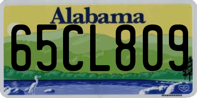 AL license plate 65CL809
