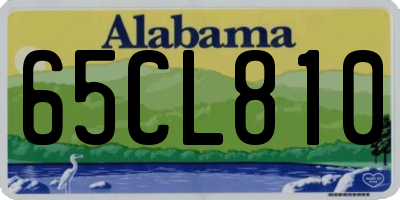 AL license plate 65CL810