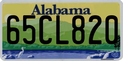 AL license plate 65CL820