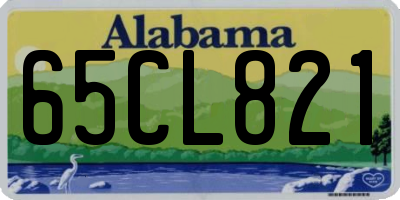 AL license plate 65CL821
