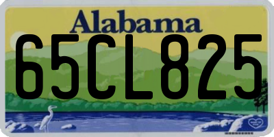AL license plate 65CL825