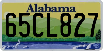 AL license plate 65CL827